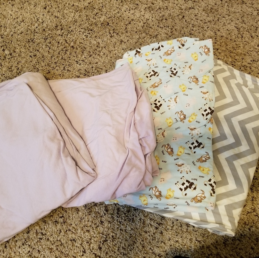Crib sheets 4 sets